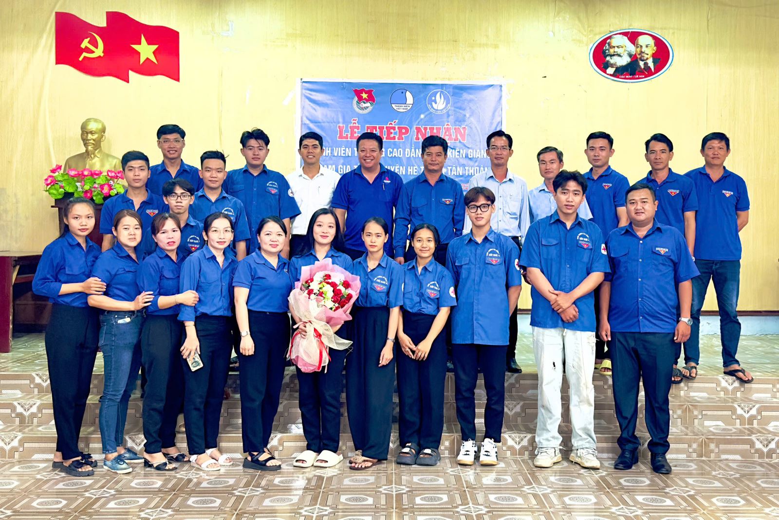 Lễ tiếp nhận chiến sĩ tình nguyện mùa hè xanh của trường Cao đẳng Y tế Kiên Giang năm 2024